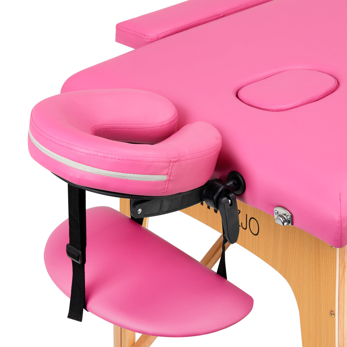 Folding massage table wooden Activ Fizjo comfort 2 segment pink