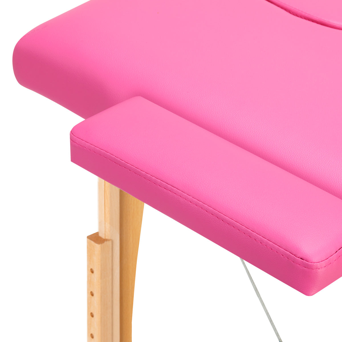 Folding massage table wooden Activ Fizjo comfort 2 segment pink