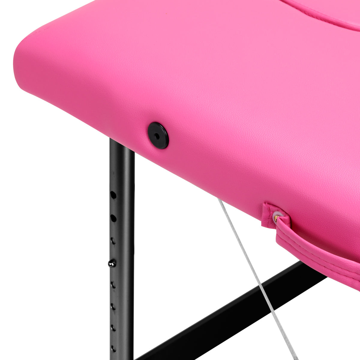 Folding massage table aluminum Activ Fizjo comfort 2 segment pink black aluminum