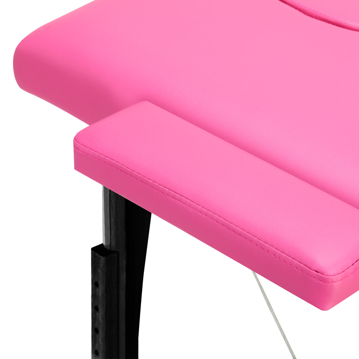 Folding massage table wooden Activ Fizjo comfort 2 segment pink black wood