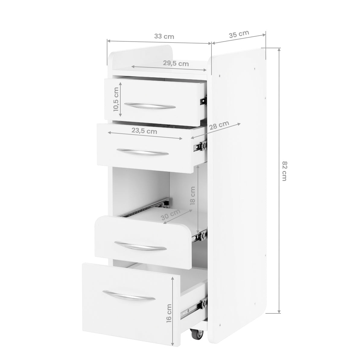 ActiveShop Mini Cabinet for Beauty Salon 969 White