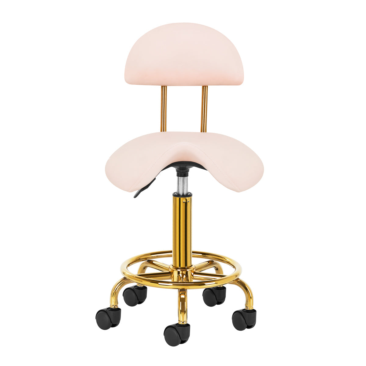 ActiveShop Cosmetic Stool 6001G Pink & Gold