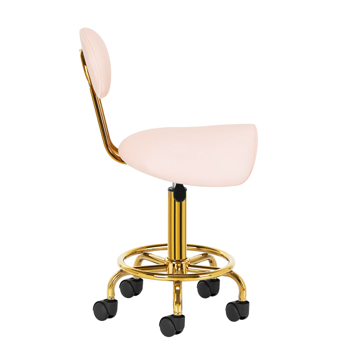 ActiveShop Cosmetic Stool 6001G Pink & Gold