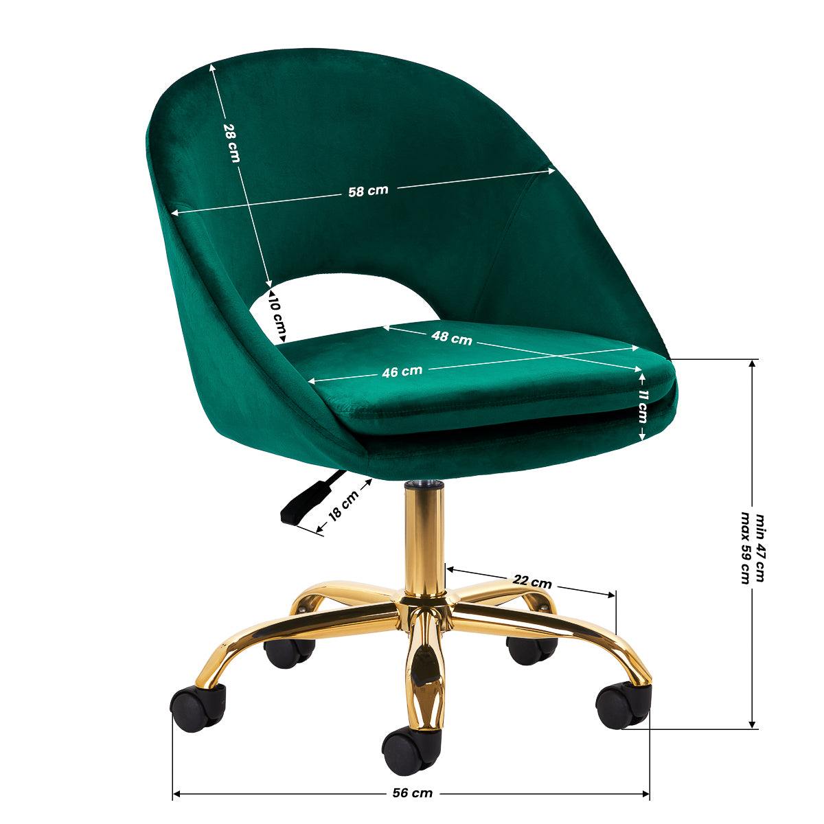 4Rico Swivel Chair QS-MF18G Green