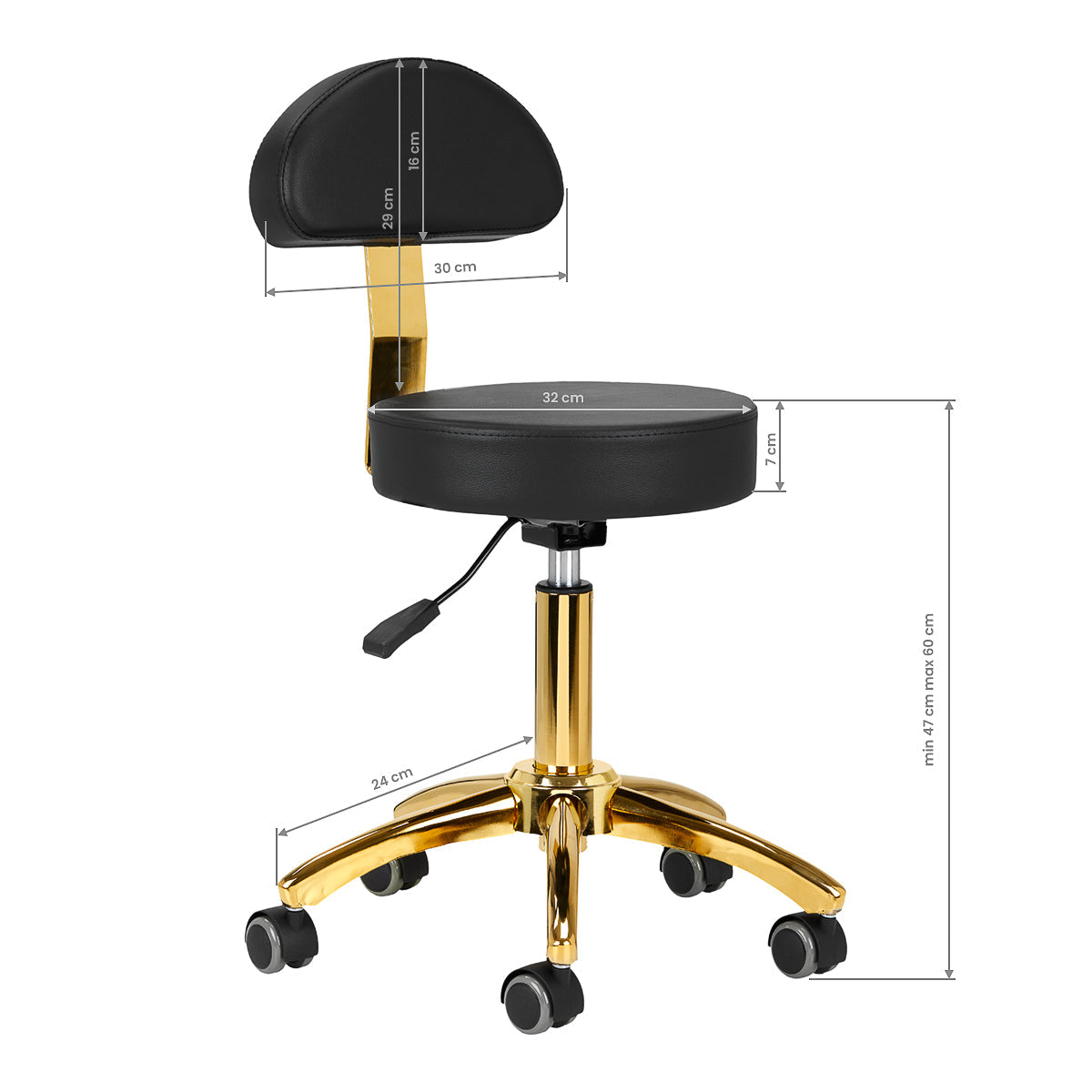 ActiveShop Cosmetic Stool AM-304G Black