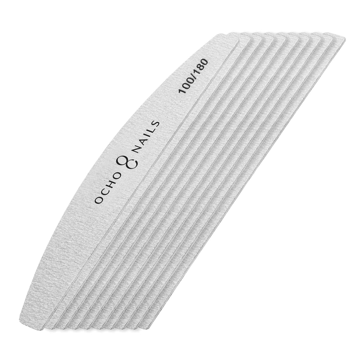 Ocho Nails Half-Moon Slim Nail File 100/180 10pcs