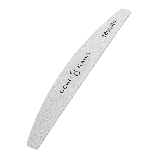 Ocho Nails Half-Moon Nail File 180/240 Safe Pack