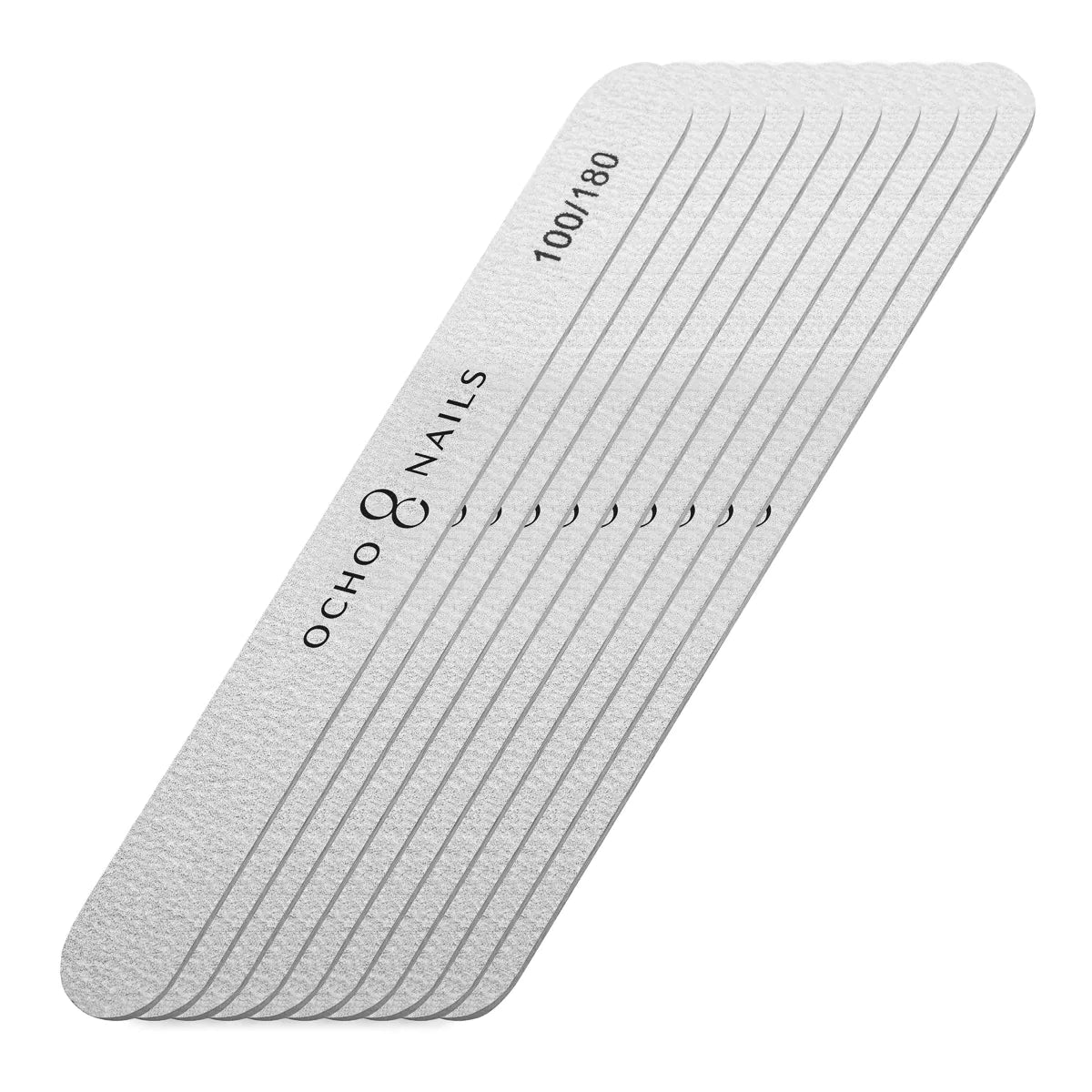 Ocho Nails Straight Slim Nail File 100/180 10pcs