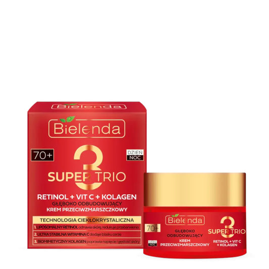 Bielenda SUPER TRIO Deeply Restorative Anti-Wrinkle Cream 70+