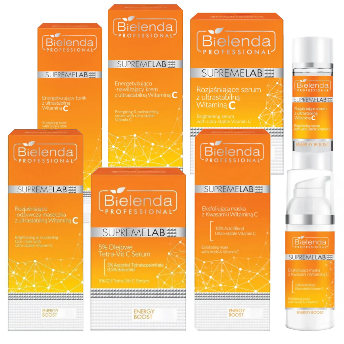 Bielenda Professional SupremeLab Energy Boost Vitamin C Skincare Bundle